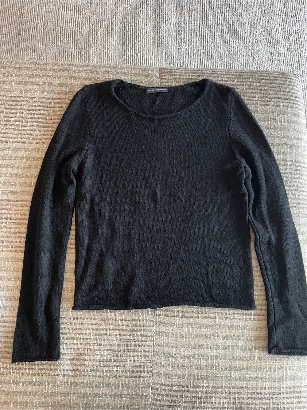 Brandy Melville Black Crewneck Long Sleeve Sweater